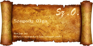 Szegedy Olga névjegykártya