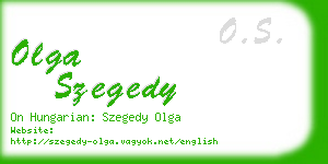 olga szegedy business card